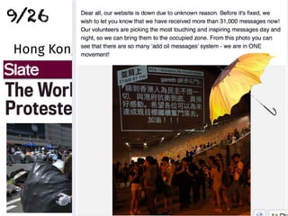 Hong Kong
~200k Protestors
Self-organized
Actocracy
~200k Protestors
Self-organized
Actocracy
Hong Kong
~200k Protestors
Self-organized
9/26
 