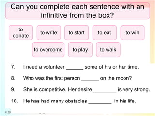 Teaching Infinitives: A Free Introductory ESL Lesson Plan | PDF