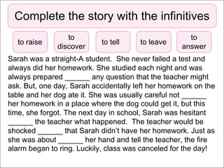 Teaching Infinitives: A Free Introductory ESL Lesson Plan | PDF