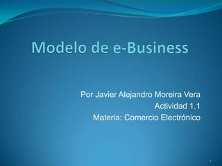 Por Javier Alejandro Moreira Vera
Actividad 1.1
Materia: Comercio Electrónico
1
 