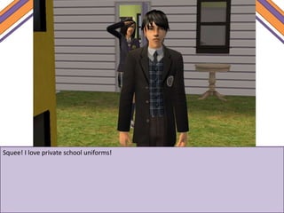 Squee! I love private school uniforms!
 