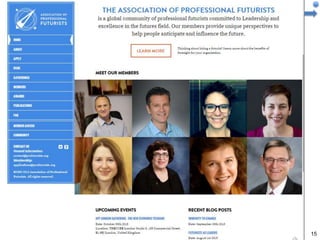 G: Conclusions
The Association of Professional
Futurists
See http://apf.org/
15
 