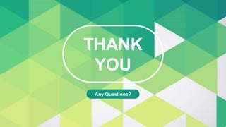 THANK
YOU
Any Questions?
 