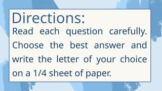 Write Question 10 grade 10 english quiz about lesson 1 ppt | PPTX