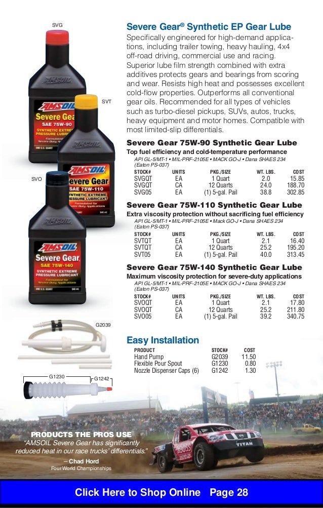 Amsoil Severe Gear 75w 90 >> Amsoil Retail Catalog Amsoil Severe Gear 75w 90 >> Amsoil Retail Catalog