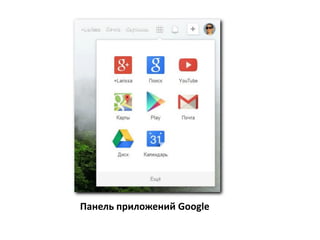 Панель приложений Google
 