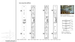 Uso atual do edifício
Contextualização
 