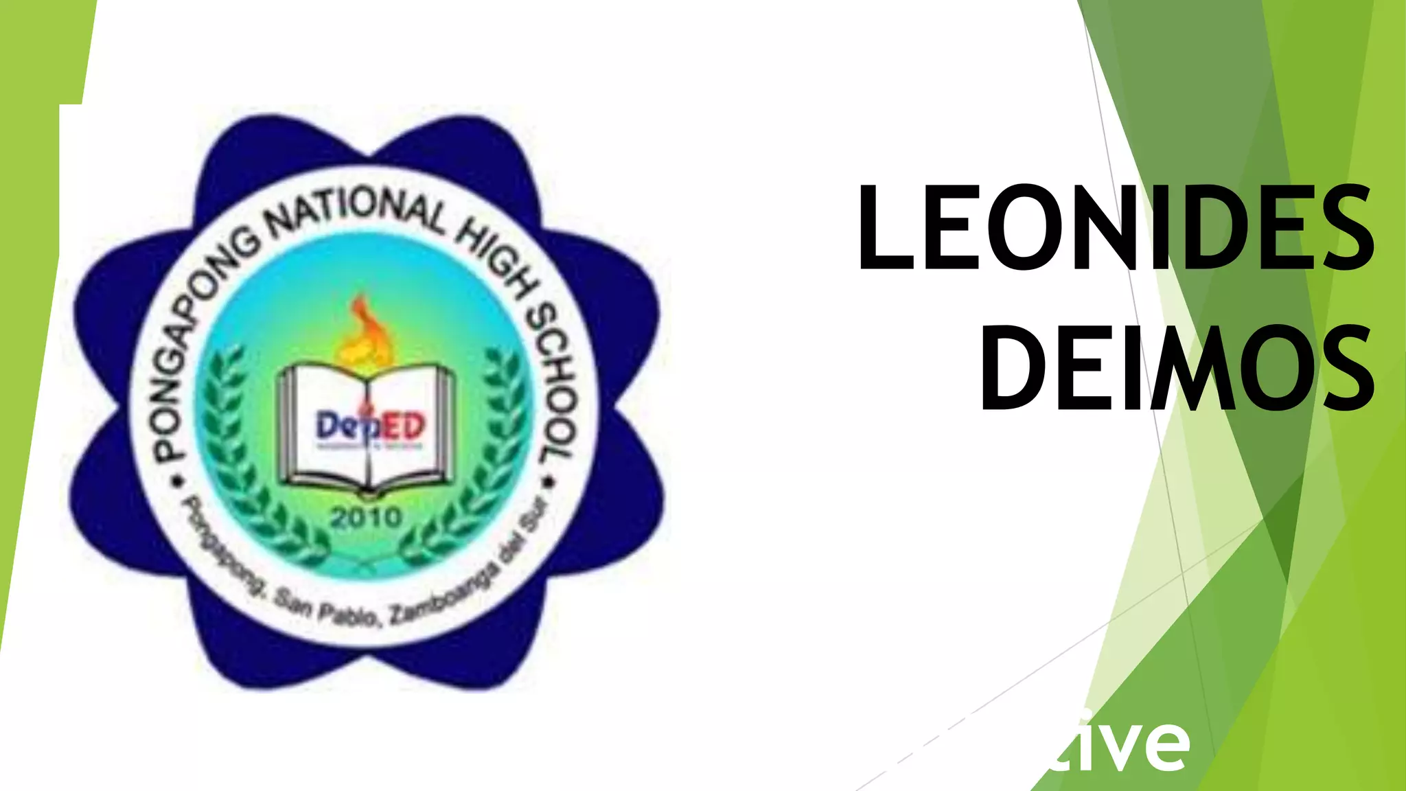 LEONIDES
DEIMOS
Group 3 Representative
 