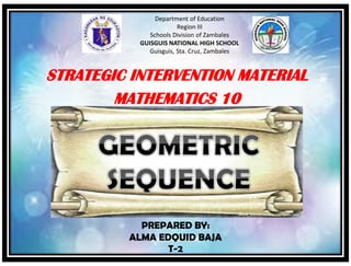 Geometric Sequence by Alma Baja Slide 1