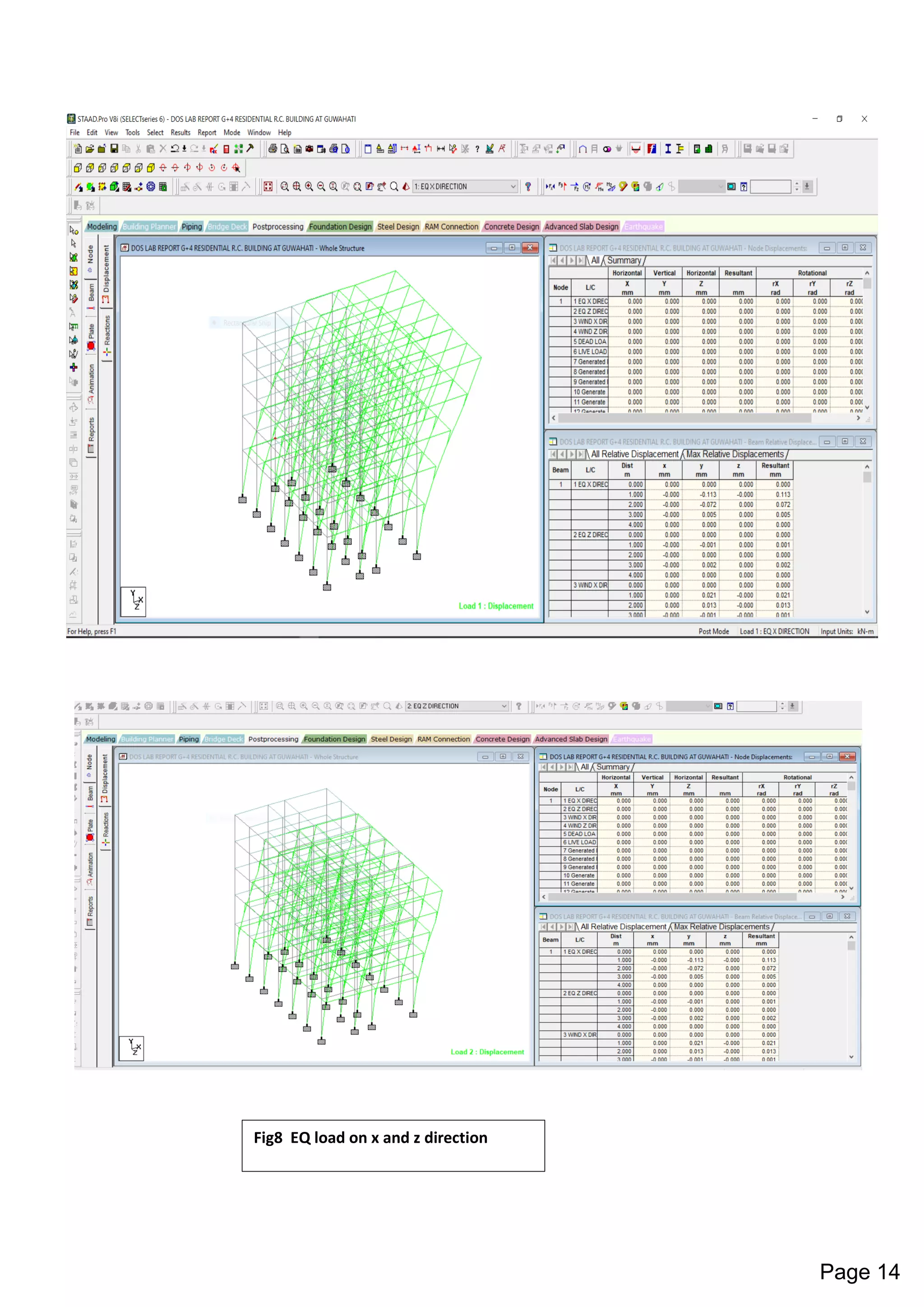 Fig8 EQ load on x and z direction
Page 14
 