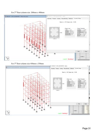 For 2nd
floor column size 500mm x 400mm
For 3rd
floor column size 450mm x 350mm
Page 31
 