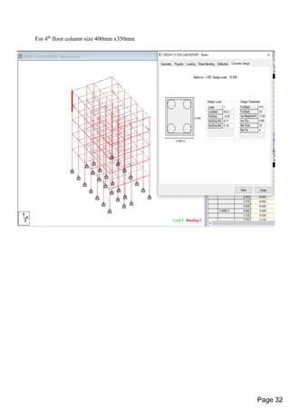 For 4th
floor column size 400mm x350mm
Page 32
 
