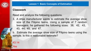 G11SPQ4 Lesson 1 Basic Concepts of Estimation 2024 03 11.pptx