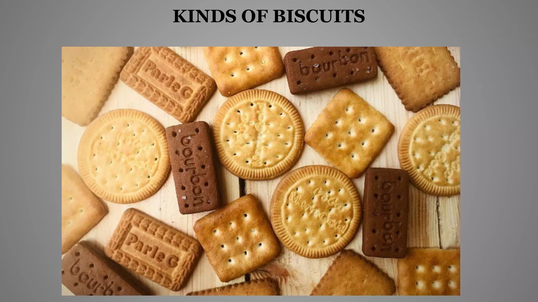 KINDS OF BISCUITS
 