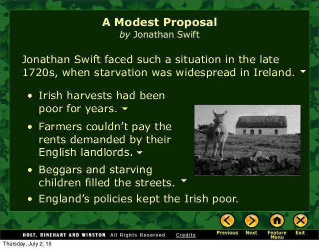 A Modest Proposal Flashcards Quizlet