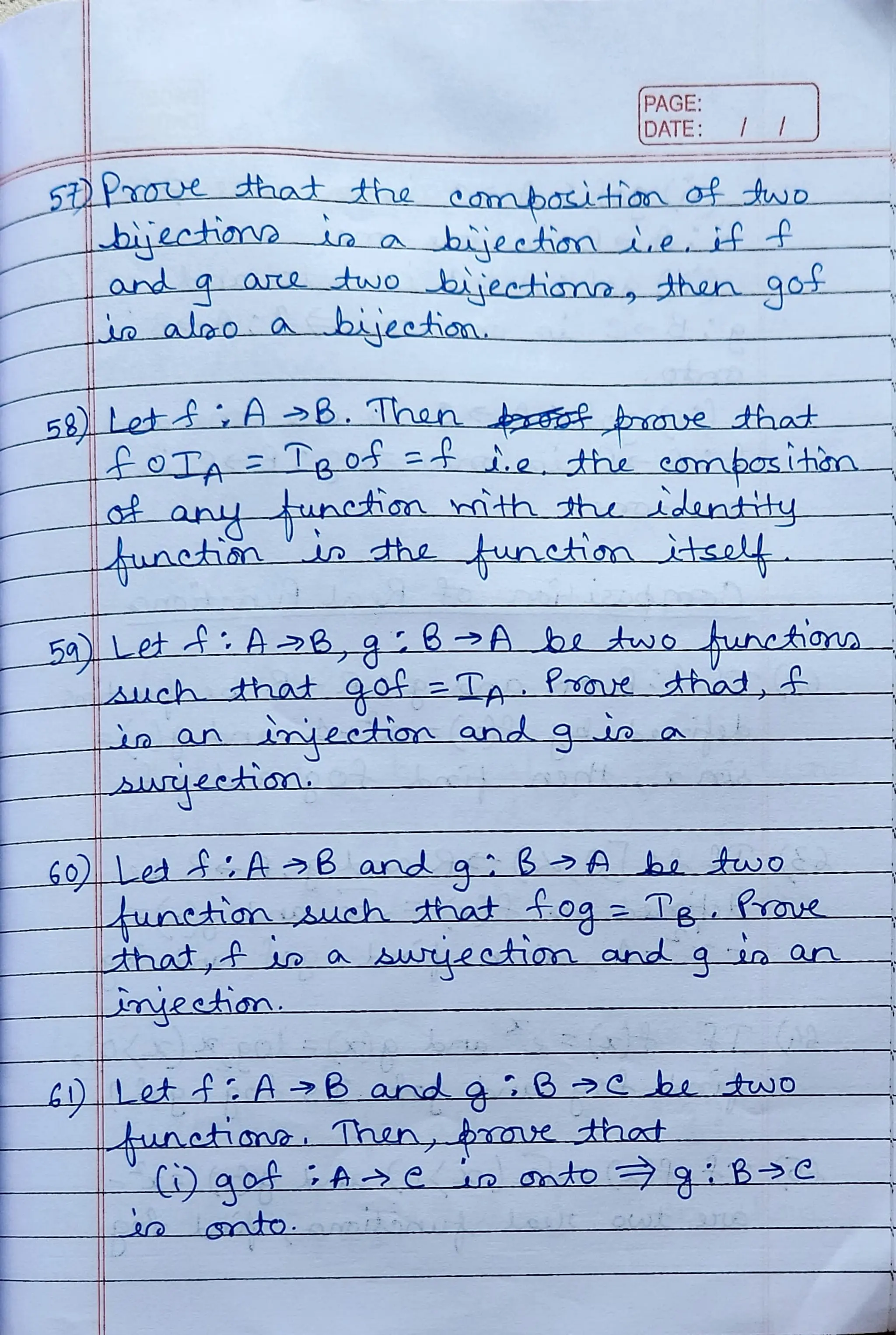 CBSE Grade 12 Mathematics Ch 2 Functions Worksheet (RDS)