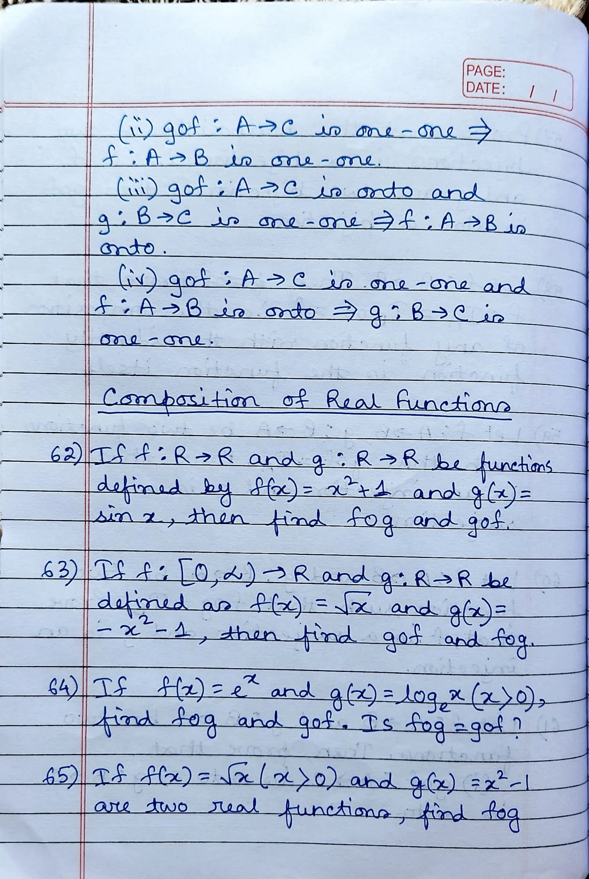 CBSE Grade 12 Mathematics Ch 2 Functions Worksheet (RDS)