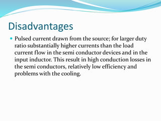 Disadvantages Conduction charging of battery from solar supply using buck boost converter | PPTX