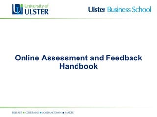 Online Assessment and Feedback Handbook 