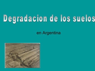 en Argentina Degradacion de los suelos 
