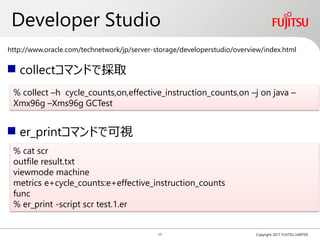 Developer Studio
Copyright 2017 FUJITSU LIMITED
http://www.oracle.com/technetwork/jp/server-storage/developerstudio/overvi...