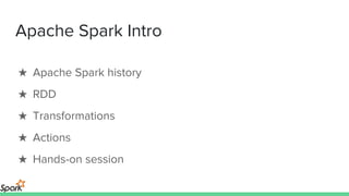 Apache spark Intro | PPT