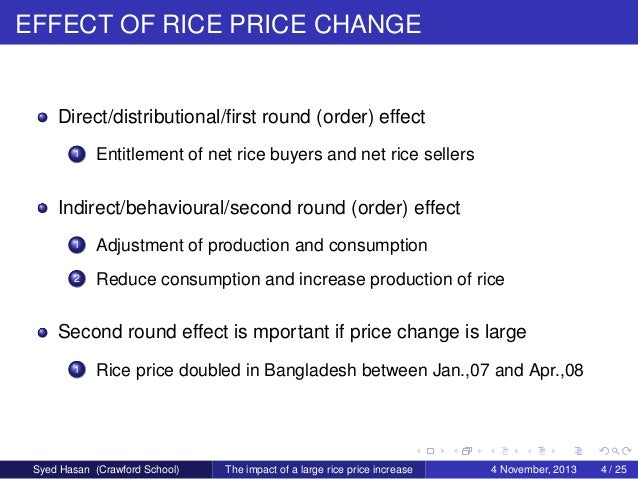 rice price increase essay