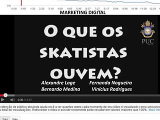 MARKETING DIGITAL 
Alexandre Lage 
Bernardo Medina 
Fernanda Nogueira 
Vinícius Rodrigues 
 