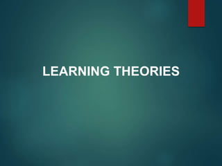 LEARNING THEORIES
 