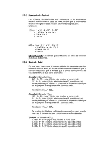 Conversión Entre Sistemas de Numeración