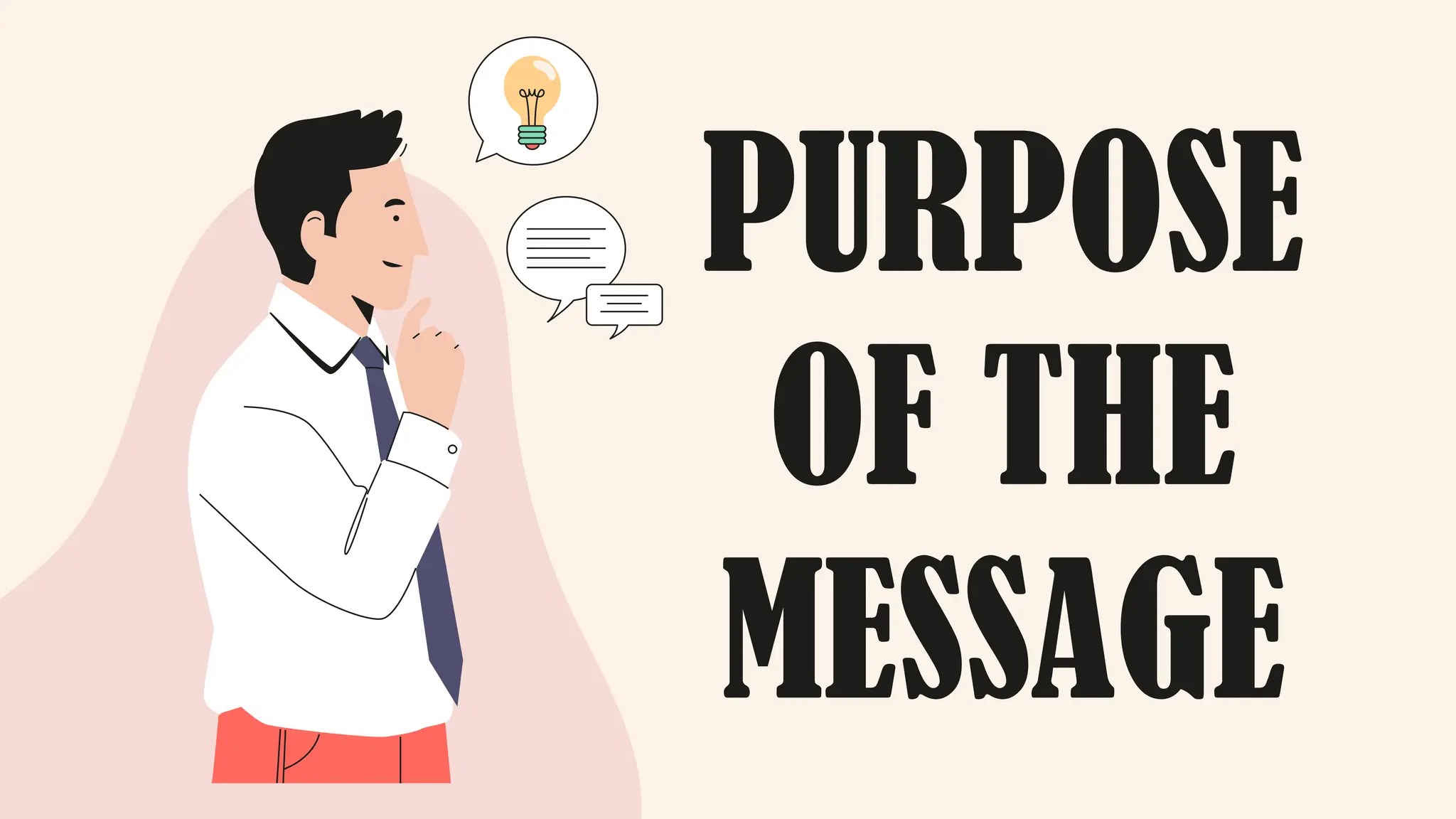 PURPOSE
OF THE
MESSAGE
 