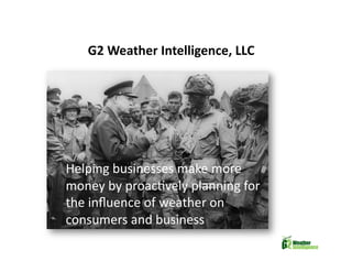 Managing Weather Risk in Uncertain Times