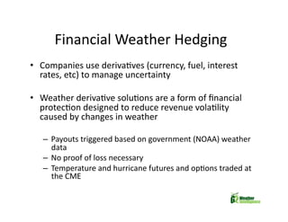 Managing Weather Risk in Uncertain Times