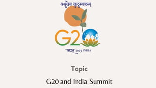 g20 summit presentation by Ekarma India