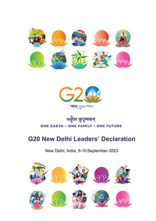 G20 New Delhi Leaders’ Declaration
New Delhi, India, 9-10 September 2023
 