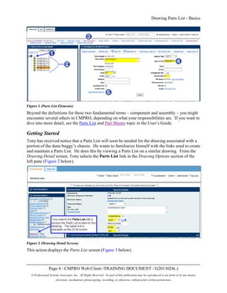 CMPRO Process Guide: Drawing Parts List - Basics | PDF