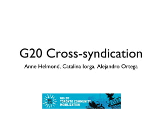 G20 Cross-syndication ,[object Object]