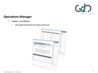 Operations Manager Rede e servidores Para gerenciamento de infra-estrutura HP Software 