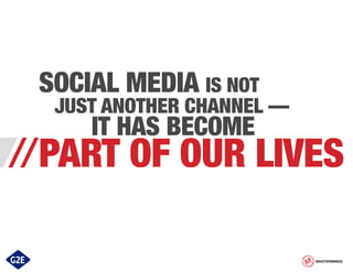SOCIAL MEDIA IS NOT

JUST ANOTHER CHANNEL —

IT HAS BECOME

//PART OF OUR LIVES

MASTERMINDS

 
