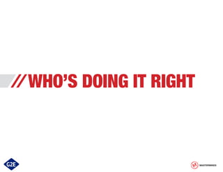 / WHO’S
/

DOING IT RIGHT

MASTERMINDS

 