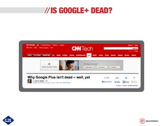 IS GOOGLE+ DEAD?

MASTERMINDS

 