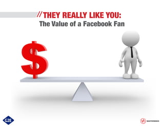 // THEY   REALLY LIKE YOU:
The Value of a Facebook Fan




                              MASTERMINDS
 