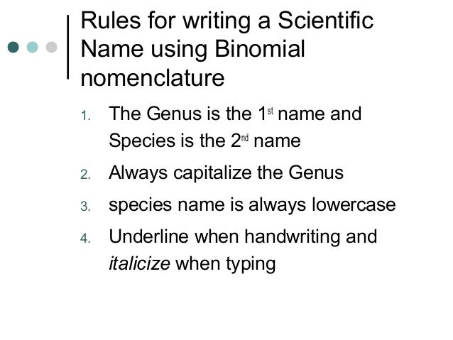 what is the scientific name for a classification notes2 what is the scientific name for a classification notes2