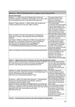 Modul Value Chain Valuelinks manual en | PDF