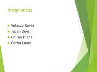 Integrantes
 Velasco Kevin
 Tacan Deysi
 Chirau Diana
 Cerón Laura
 