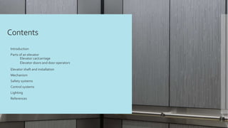 Elevator system | PPTX