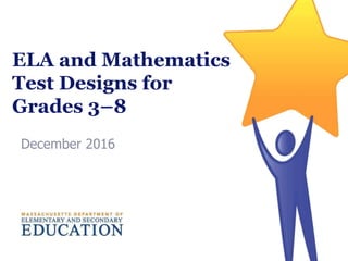 ELA and Mathematics
Test Designs for
Grades 3–8
December 2016
 