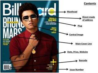 Contents
Masthead
Direct mode
of address
Central Image
Main Cover Line
Date, Price, Website
Barcode
Plug
Issue Number
 