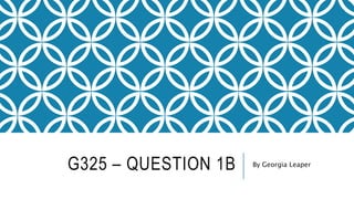 G325 – QUESTION 1B By Georgia Leaper
 