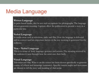 Media Language
 